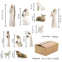 Willow Tree Nativity Scene Set Hand Painted Figurines Christmas Decor