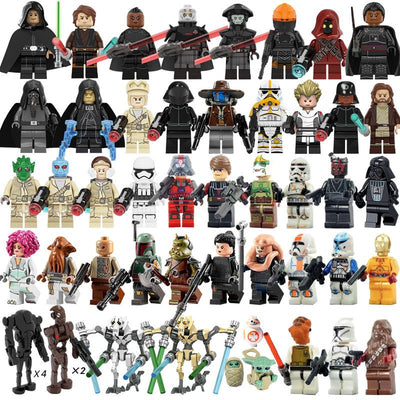 50 pcs Star Wars building blocks minifigures Luke Darth Vader 50 pcs