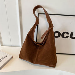 Leather Hobo Bags for Women Brown Purses Suede Purse Slouchy Tote Bag Suede Tote Bag Fall Winter Purses Handbag
