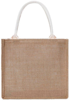 Medium-sized jute tote bag/shopping bag