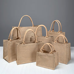 Medium-sized jute tote bag/shopping bag