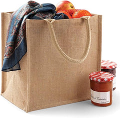 Medium-sized jute tote bag/shopping bag