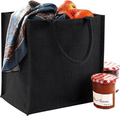 Medium-sized jute tote bag/shopping bag