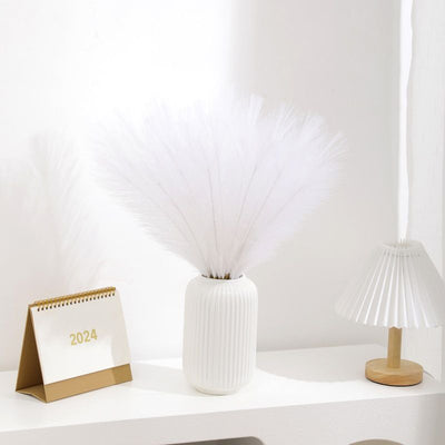 20Pcs Colorful Faux Grass, Filler Tall Grass Reed Fluffy Stems for Living Room Wedding Decoration