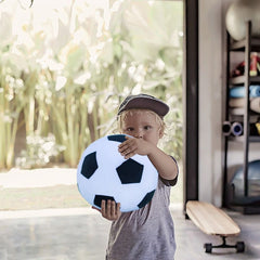 Football Throw Pillows, 7 inch Yellow and Green Stuffed Soccer Ball Plush Pillow, Soft Skin-friendly Round Sports Ball Toys, Cute Decorative Cushion Toddler Toys Gifts for Kids Boys Sofa Couch