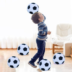 Football Throw Pillows, 7 inch Yellow and Green Stuffed Soccer Ball Plush Pillow, Soft Skin-friendly Round Sports Ball Toys, Cute Decorative Cushion Toddler Toys Gifts for Kids Boys Sofa Couch
