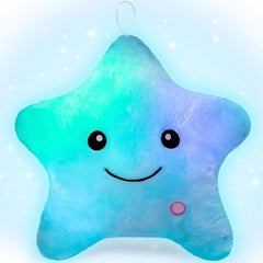 Sensory Toys for Kids with Autism,14" Twinkle Star Plush Pillow Light Up Toy,Autism Sensory Products,Kids Sleep Aid,Toddler Travel Toy,Birthday Xmas Gifts for Boys Girls Age 3-12 Blue