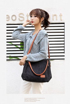 Large Shoulder Tote Bag Adjustable Crossbody Strap Khaki