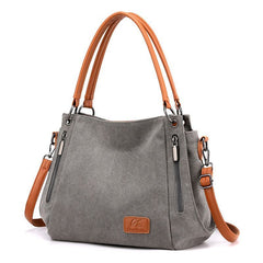 Large Shoulder Tote Bag Adjustable Crossbody Strap Grey