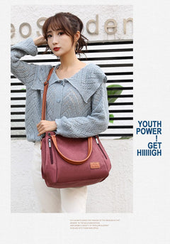 Large Shoulder Tote Bag Adjustable Crossbody Strap Grey