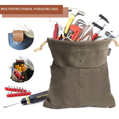 Foraging Pouch, Brown New Waterproof Version with 2 Small Pockets