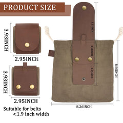 Foraging Pouch, Brown New Waterproof Version with 2 Small Pockets