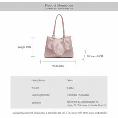 New Chinese jacquard butterfly tote bag, exquisite floral & 3D butterfly, lightweight & large capacity, handheld & shoulder carry.(BLUE)