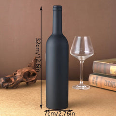 5 Piece Wine Opener Set With Corkscrew Foil Cutter Pourer Drip Ring And Bottle Stopper, Gift Kit For Wine Lovers, Black Bottle Case