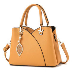White Tote Bag Women'S Handbag Leaf Charm Bag Stylish Women'S Bag Designer Tote - White - Size 26-13-18