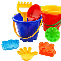 Kids Beach Sand Toys Set, 7pcs Beach Toys Sand Molds, Beach Bucket, Beach Shovel Tool Kit, for Toddlers Kids Outdoor Indoor Play Gift