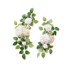 2Pcs Wedding Arch Flowers Artificial Flower Swag Modern Welcome Sign Decorations F