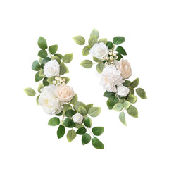 2Pcs Wedding Arch Flowers Artificial Flower Swag Modern Welcome Sign Decorations F
