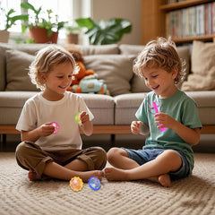 4 Pack Led Wheel Toys For In 1 Hand Shake Sensory Stimulation Toys For Boys And Girls Birthday Party Prizes for 8-12 Sticks Bowling Party Decorations Daily Giveaways Party for Toddlers 1 Prize Cookie
