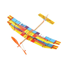 Twin Wing Rubber Band Powered Airplane Model Foam Glider Four Styles Shipped Randomly Children's Science Craft Toys Outdoor Flying Toys For Boys And Girls Looping Flight Simulator Way to Play Flight