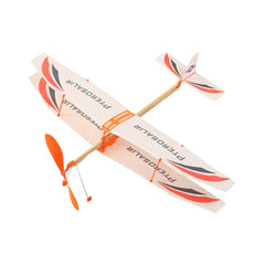 Twin Wing Rubber Band Powered Airplane Model Foam Glider Four Styles Shipped Randomly Children's Science Craft Toys Outdoor Flying Toys For Boys And Girls Looping Flight Simulator Way to Play Flight