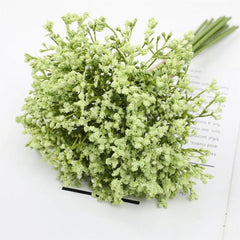 Artificial 12Pcs Babys Breath Artificial Flowers for Decoration Gypsophila Bouquet for Flower Arrangement Light
