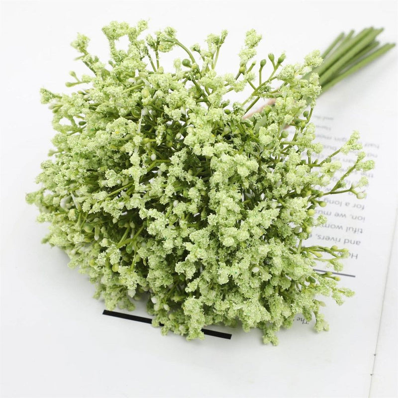 Artificial 12Pcs Babys Breath Artificial Flowers for Decoration Gypsophila Bouquet for Flower Arrangement Light
