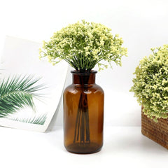 Artificial 12Pcs Babys Breath Artificial Flowers for Decoration Gypsophila Bouquet for Flower Arrangement Light