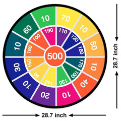 Kids Double-Sided Dartboard Set - Safe Board with 16 Sticky Balls - 28.3 Inches - Best Outdoor/Indoor Sports Family Party Game Gift for Boys, Girls, Children