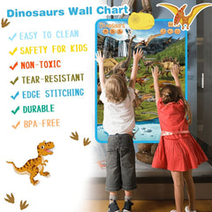 Electronic Interactive Alphabet Wall Chart, Talking ABC Learning Poster Kid Toys with Music, Numbers Talking Learning Poster, Educational Toddlers Toys for Boys and Girls 2 3 4 5 6+