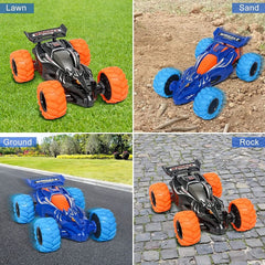 Pull Back Cars Toy Trucks,2 Pcs Friction Powered Cars for Kids,Four-Wheel Drive 360 Stunt Spinning Off-Road Vehicles,Toddler Car Toys for 3 4 5 6+ Year Old Boys Girls