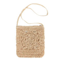 Women Small Straw Woven Cross-body Shoulder Bag Handbag Purse Women Small Straw Woven Cross-body Shoulder Bag Handbag Purse