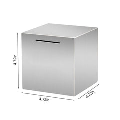 Piggy Bank for Adults, Stainless Steel Savings Bank, Must Break to Open Stainless Steel Saving Box, for Enforcing Savings Discipline and Goal-Oriented Saving