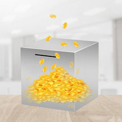 Piggy Bank for Adults, Stainless Steel Savings Bank, Must Break to Open Stainless Steel Saving Box, for Enforcing Savings Discipline and Goal-Oriented Saving