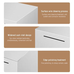 Piggy Bank for Adults, Stainless Steel Savings Bank, Must Break to Open Stainless Steel Saving Box, for Enforcing Savings Discipline and Goal-Oriented Saving