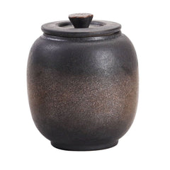 Ceramic Storage Jar Tea Lovers Gold Iron Glaze 1Pack