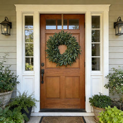 Lifelike Artificial Olive Wreath, Wall Wreath for Front Door Decoration, Fade Resistants and No Watering Needed, Versatile for Living Room Wall Seasonal Display, 22in