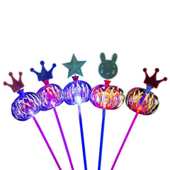 1pc Random Style  Stick Stick Party Wand Twirl Swirl And Variable Twirler Stick Toys For Party Festivals And Funny Attractive Night Brain Teaser Game Little Girl Female Months Game 2