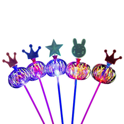 1pc Random Style  Stick Stick Party Wand Twirl Swirl And Variable Twirler Stick Toys For Party Festivals And Funny Attractive Night Brain Teaser Game Little Girl Female Months Game 2