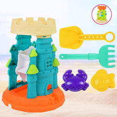 Sand Water Wheel Beach Toy Kids Beach Sandbox Play Set Outdoor Beach Sand Water Sifting Funnel Shovel Tool Kit For Boys Girls Beach Cup Holders Sand Easter Buckets with Handles Double Water Slide
