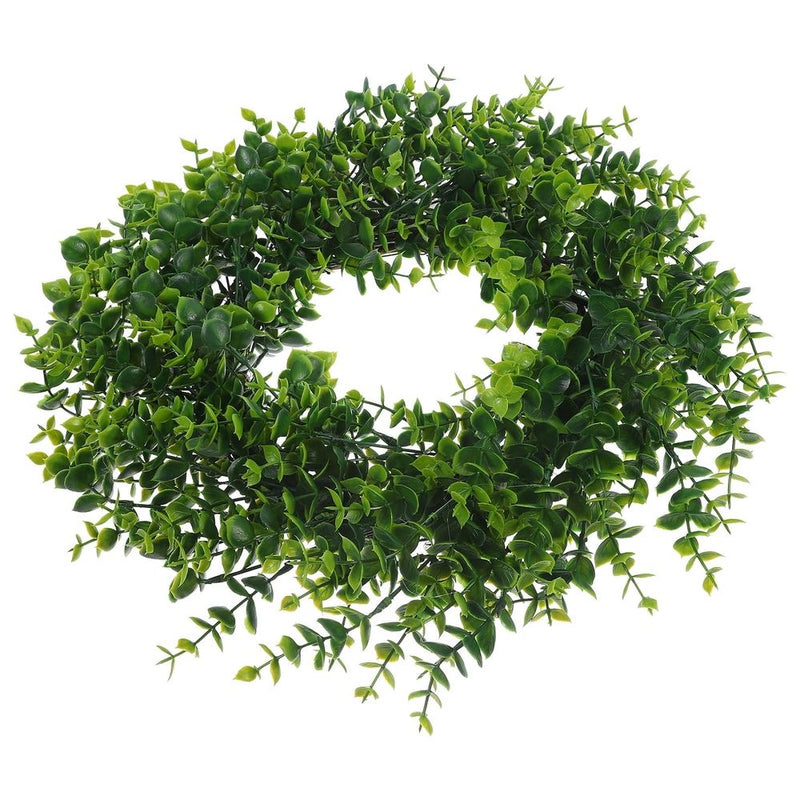 1Pc Decorative Green Boxwood Wreath Artificial Plant Gar for Home