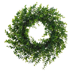 1Pc Decorative Green Boxwood Wreath Artificial Plant Gar for Home