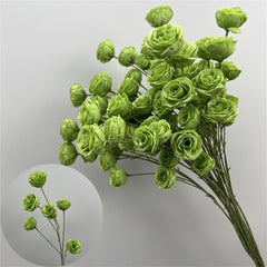 Roses Artificial Flowers,Fake Green Roses Bouquet,Greens Artificial Silk Rose with Stems for Wedding Flowers Decoration, Valentines Day, Bridal Bouquet Rose,Wedding Decoration