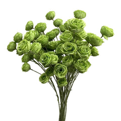 Roses Artificial Flowers,Fake Green Roses Bouquet,Greens Artificial Silk Rose with Stems for Wedding Flowers Decoration, Valentines Day, Bridal Bouquet Rose,Wedding Decoration