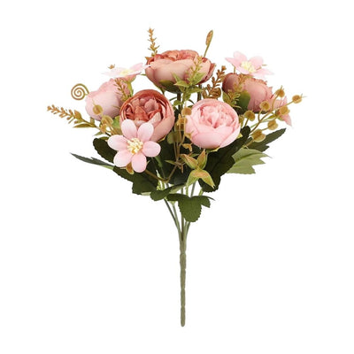 4 Bunches Peony Artificial Flowers Pink Flowers Silk Peonies Bouquets for Wedding Party Table Centerpieces Floral Arrangement Home Kitchen Decor