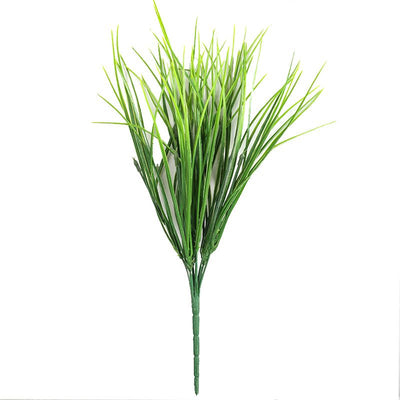 5pcs Artificial Fake Grass Plants Flowers Faux Plastic Wheat Grass Outdoor UV Resistant Greenery Shrubs Plant