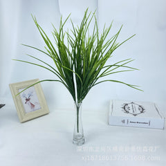 5pcs Artificial Fake Grass Plants Flowers Faux Plastic Wheat Grass Outdoor UV Resistant Greenery Shrubs Plant