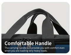 Black tool storage bag, large capacity tool bag, heavy duty tool organizer, wear resistant tool bag, professional tool carry bag, tradesman tool bag, DIY tool storage