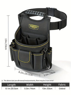 Black Gray tool organizer bag, WINHUNT, tool storage, DIY tools, professional tools, tool compartments, Australian tradies, workshop organization, heavy duty tool bag