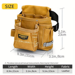 Yellow Gray adjustable tool belt, tool carrying belt, tool storage organizer, tool belt for professionals, DIY tool belt, waist tool pouch, worksite accessories